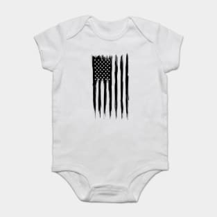 Black American Flag Baby Bodysuit